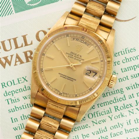 rolex day date with bark finish|bob's Rolex president 18078.